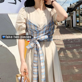 Đầm xoè dài thắt eo