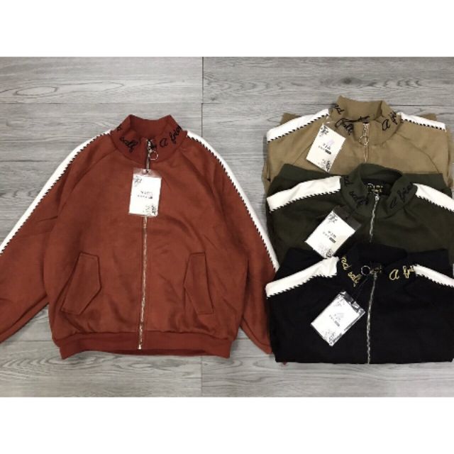 ÁO KHOÁC DA LỘN BOMBER ( hàng QC)