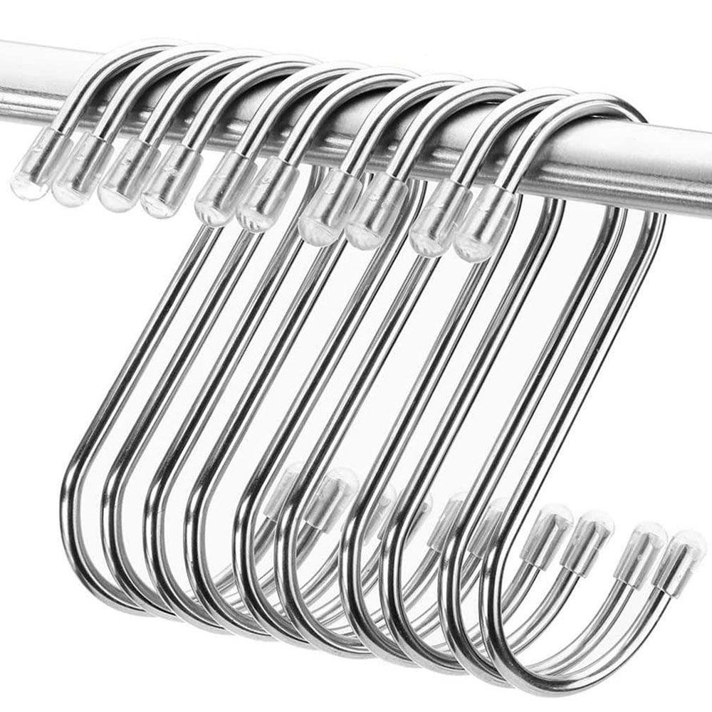 Set 10 / 15 / 20 / 25 / 30 Giá Đỡ Inox Treo Đồ Hình Chữ S Tiện Dụng Cho Nhà Bếp