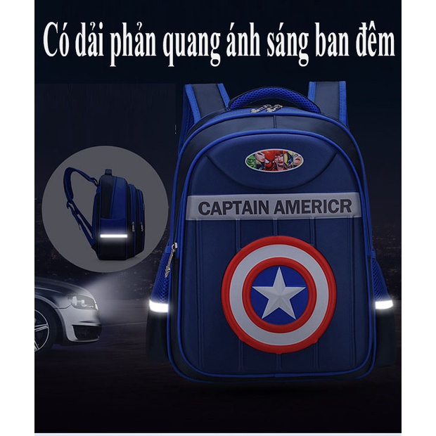 Balo học sinh tiểu học CAPITAL chống gù lưng cho bé trai siêu nhẹ, thoáng khí cho bé trai cấp 1, cấp 2