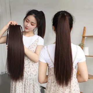 ❤️FREESHIP❤️ Tóc giả nữ cột thẳng dài tỉa lá