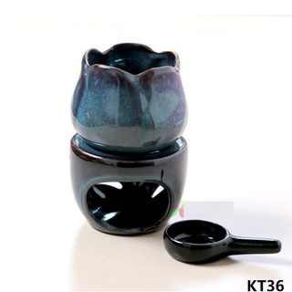 Đèn đốt nến xông tinh dầu bằng nến kiểu hoa sen KT36