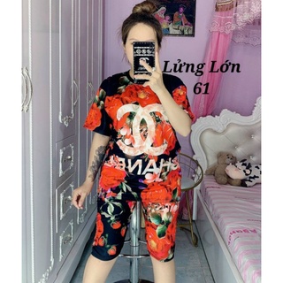 Set lửng thun lạnh 3D quần có túi