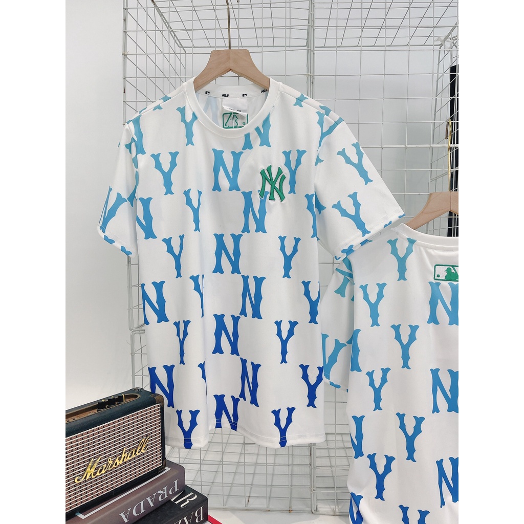 Áo thun nữ ngắn tay cổ tròn M.L.B in NY full thân  chất cotton 100% cotton
