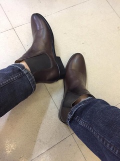 Giày Chelseaboots nâu mờ nam