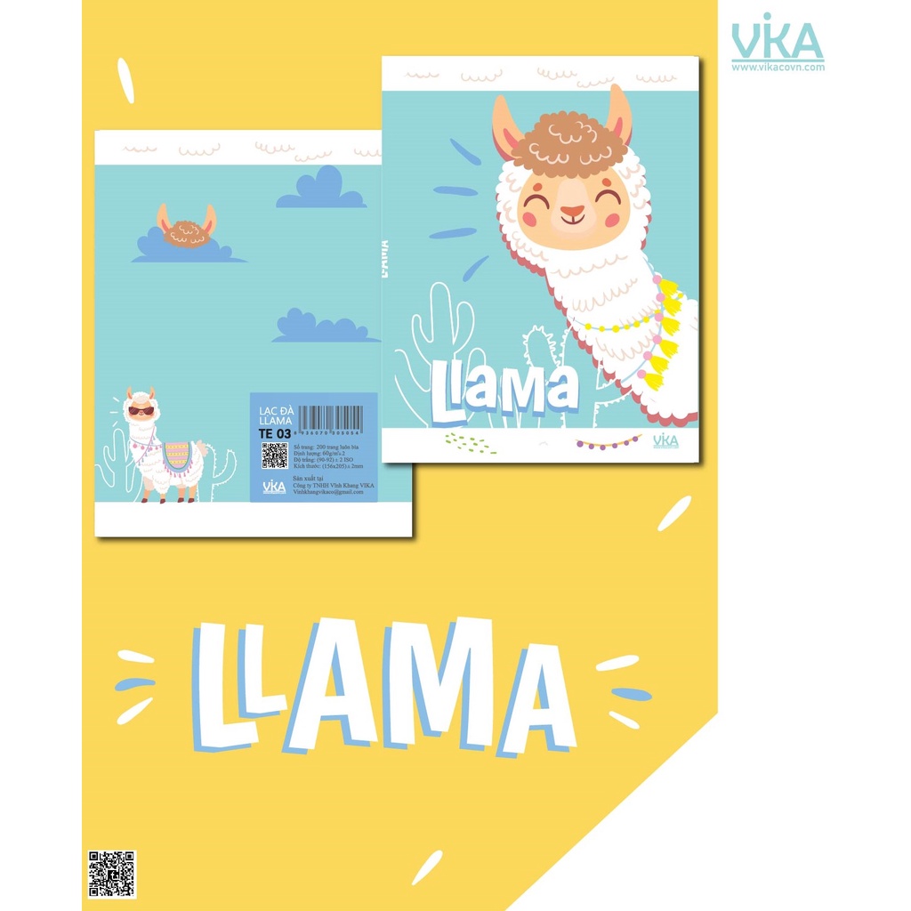 Tập Học Sinh Vika: LLama 200 Trang
