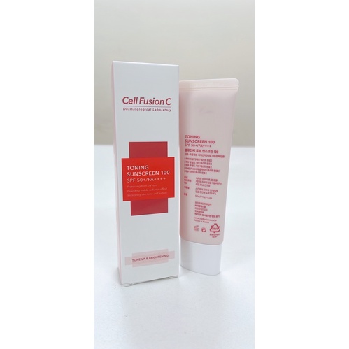 Kem Chống Nắng Da Mặt Hàn Quốc Cell Fusion C Vạch Hồng Toning Sunscreen 100 SPF 50+ PA+++ 50ml Cho Mọi Loại Da