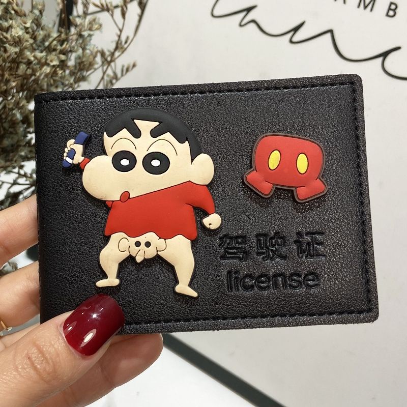 Ví da đựng bằng lái xe họa tiết hoạt hình dễ thương cho nữ