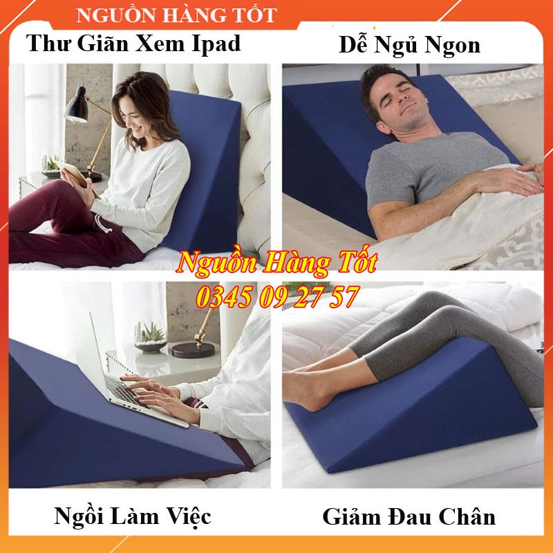 Gối Kê Chân Chống Suy Giãn Tĩnh Mạch - Chống Trào Ngược Dạ Dày Người Lớn, Giảm Đau Nhức Chân, Đau Mỏi Lưng