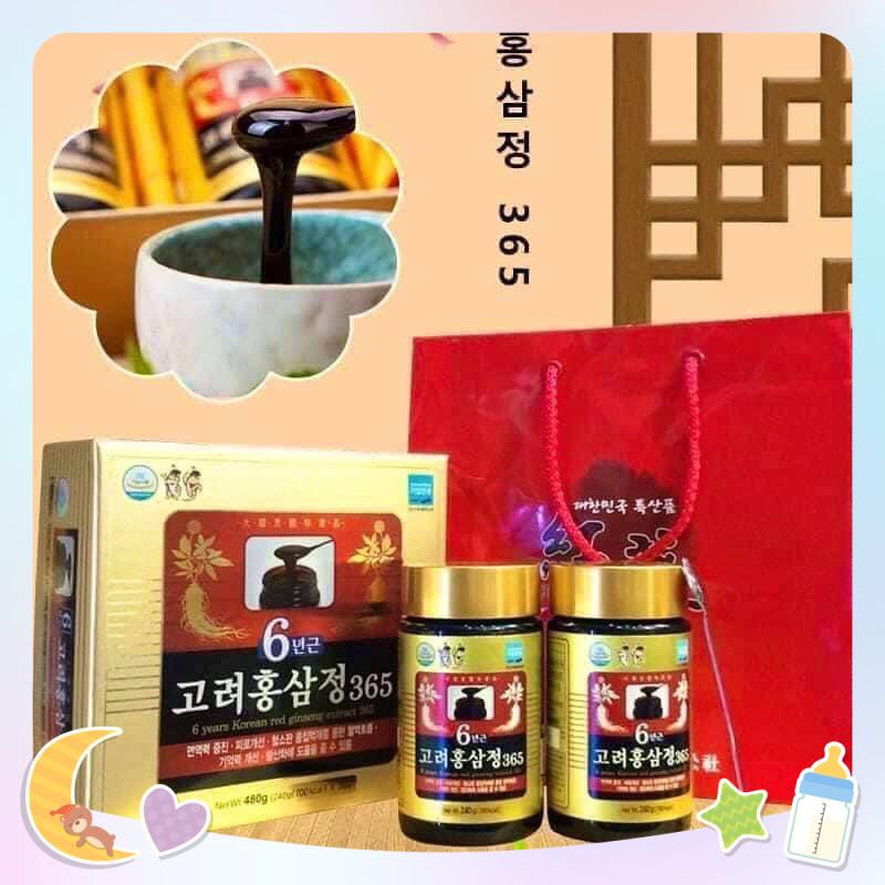 CAO HỒNG SÂM CÔ ĐẶC 365 HÀN QUỐC 2LỌ× 240G........................................................................