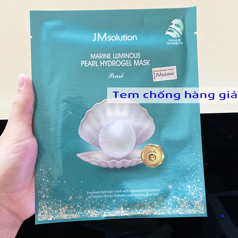 JMSOLUTION Mặt Nạ Jelly Thạch Ngọc Trai [MIẾNG LẺ] Dưỡng Trắng JM Solution Marine Luminous Pearl Hydrogel Mask Pearl 3