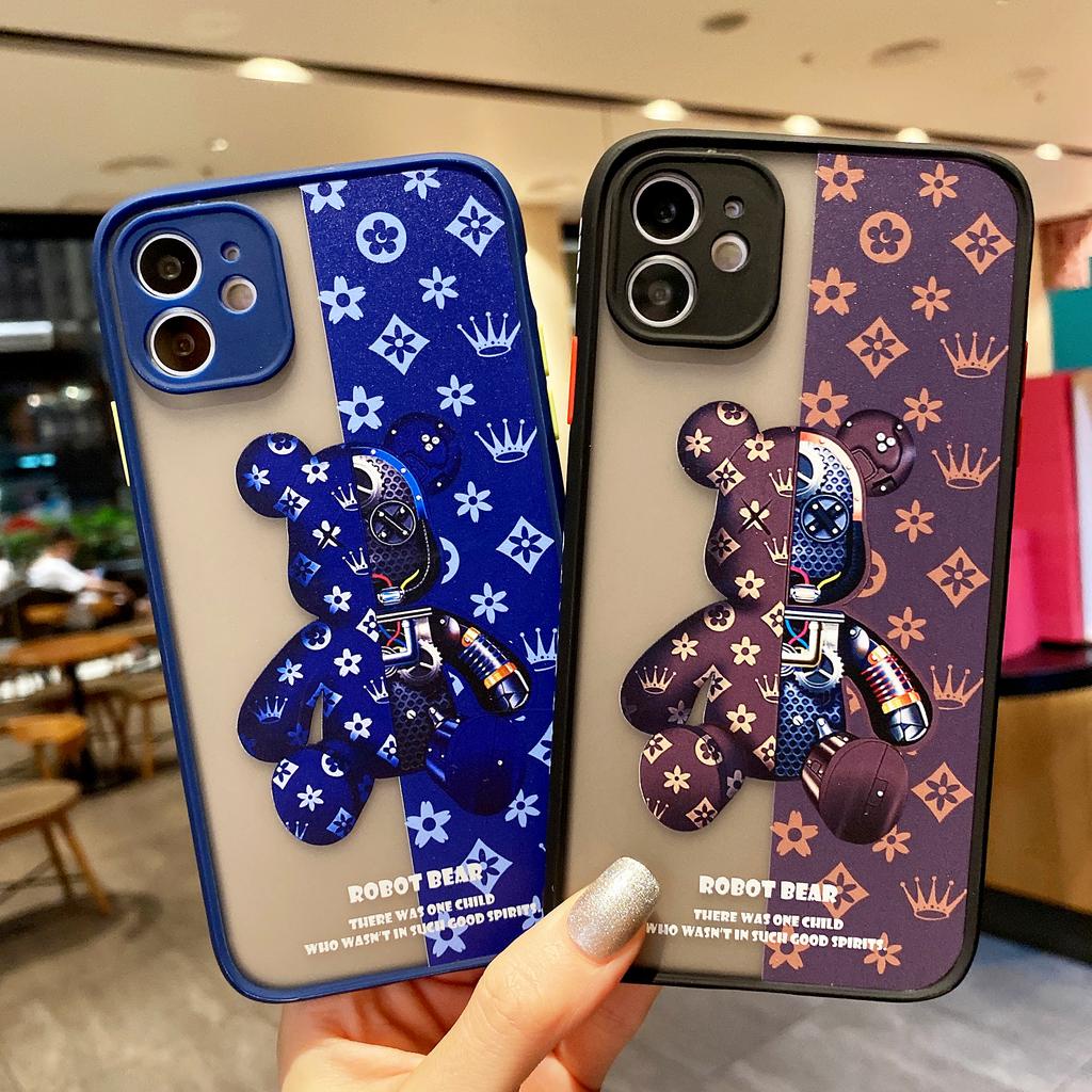 Ốp Điện Thoại In Hình Gấu KAWS Cho IPhone 13Promax 12 11 7Plus X Xs Max XR 8 7