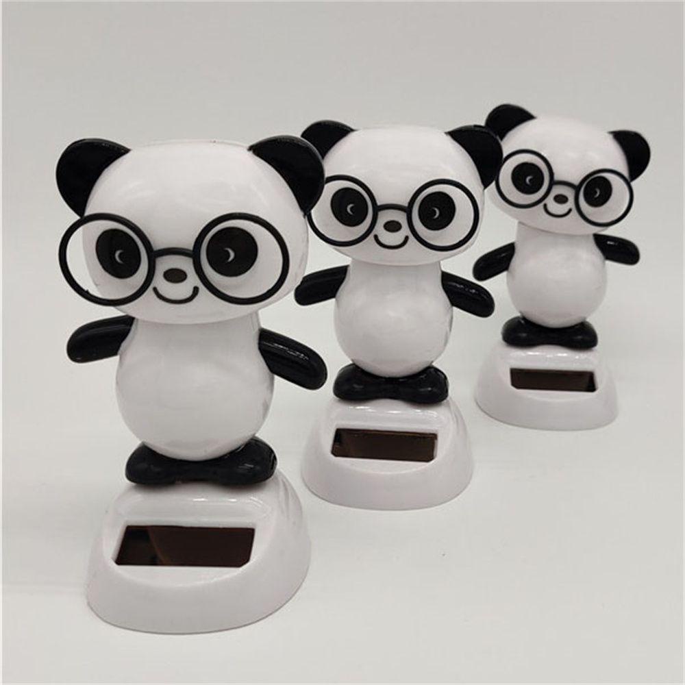 Norman Đồ Chơi Gấu Trúc Chạy Bằng Năng Lượng Mặt Trời Để Bàn Trang Trí Xe Hơi