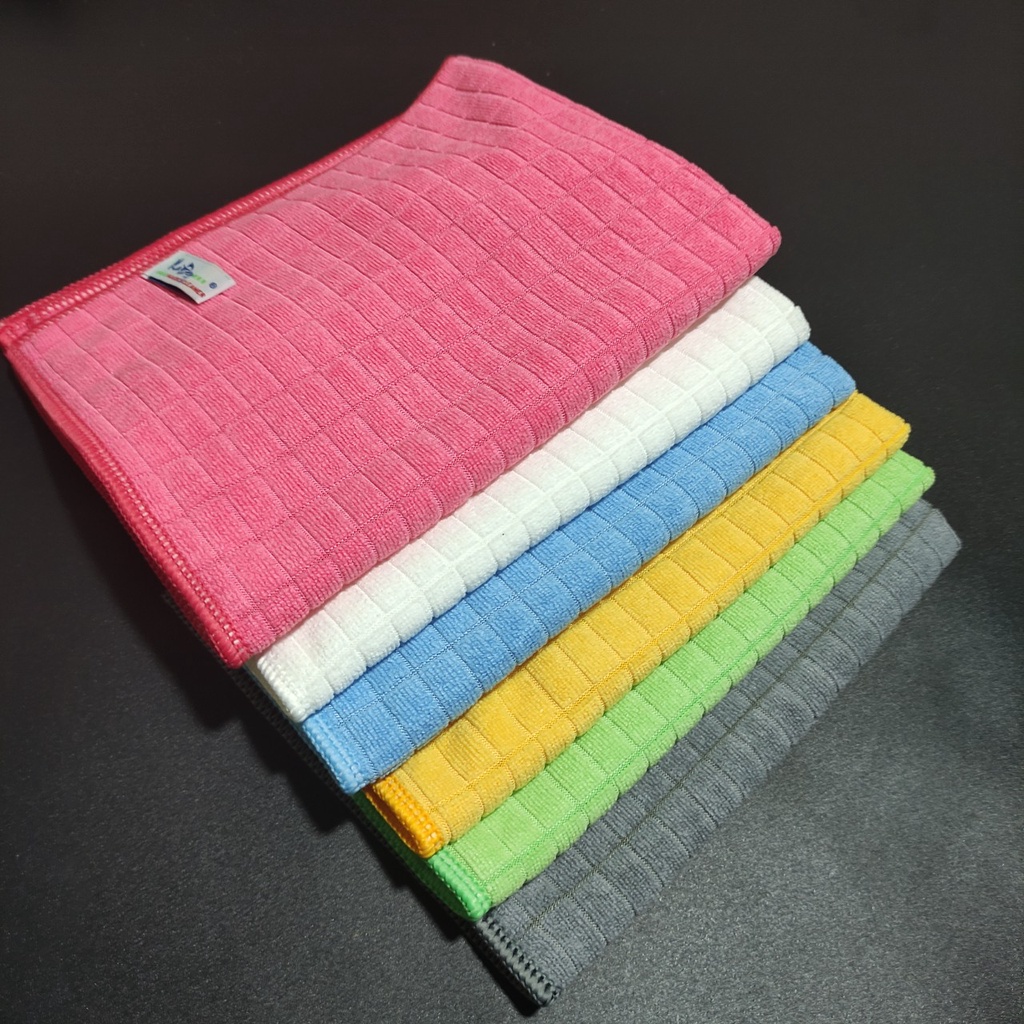 Khăn lau đa năng microfiber 35x40cm chuyên lau kính, lau nội thất, lau xe, bền và không rụng lông