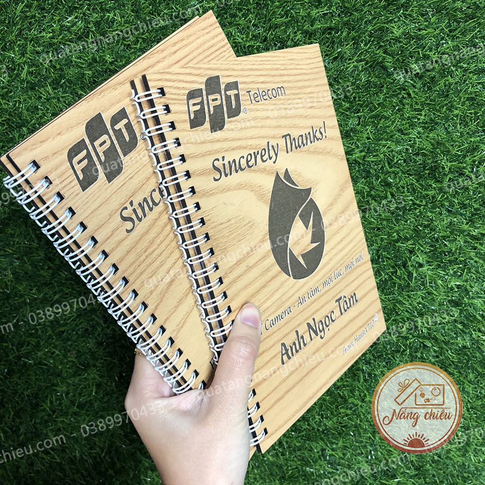 Sổ tay khắc thương hiệu công ty - Quà tặng dành cho khách hàng - Khắc tên theo yêu cầu