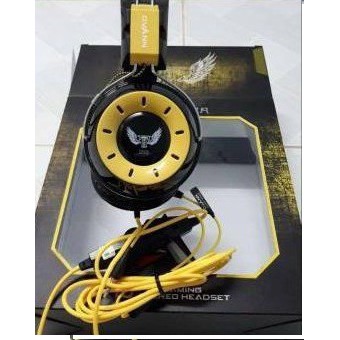 Headphone Ovann X10 Vàng Đen Tai Nghe Game Thủ