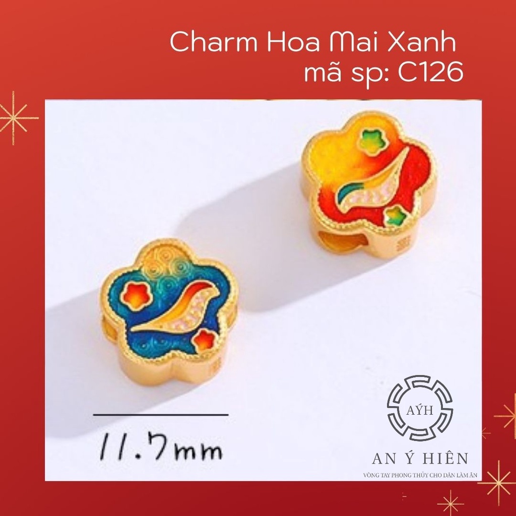 Charm Chốt hoa mai xanh #C126 ( An Ý Hiên)