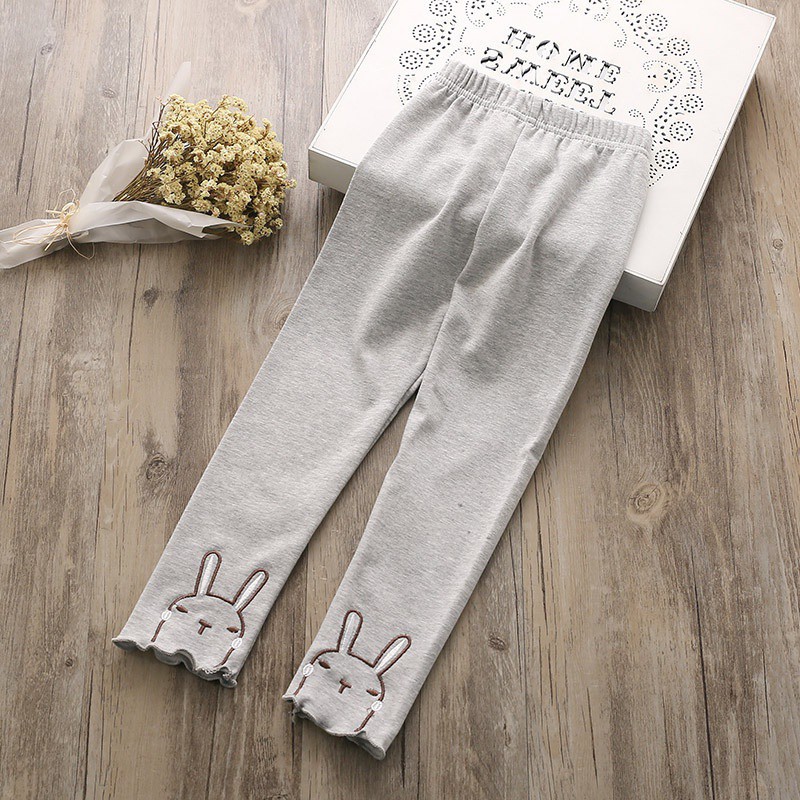 Quần Legging chất Cotton hoạ tiết hoạt hình cho bé gái