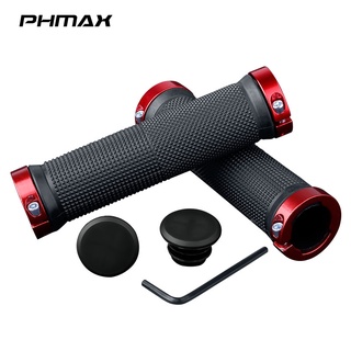 Vỏ bọc tay lái xe đạp PHMAX khóa đôi bằng cao su mềm thoải mái tiện lợi