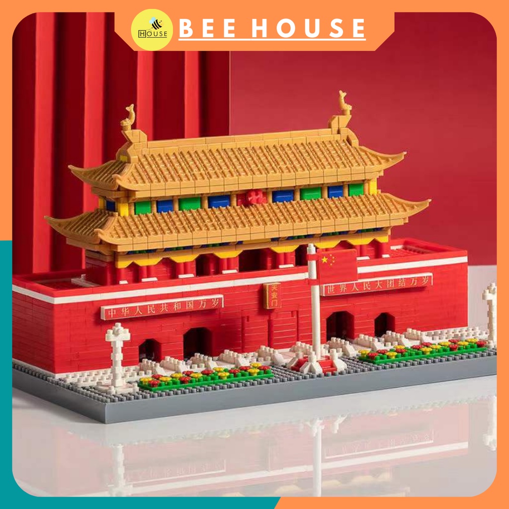 Bộ đồ chơi xếp hình lắp ráp kiến trúc city building Quảng Trường Thiên An Môn cung điện lâu đài dạng nanoblock giá rẻ