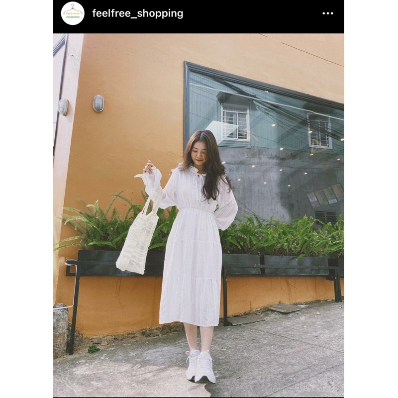 đầm trắng hàn quốc 2020