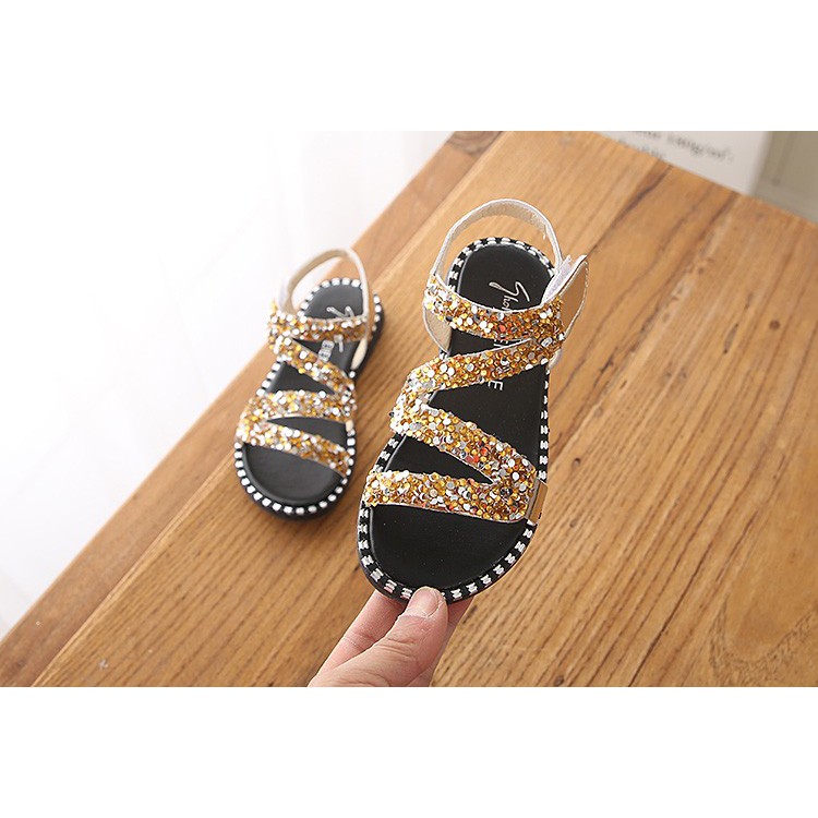 [Hàng Cao Cấp] Sandal Bé Gái , Dép Quai Hậu Hàng TQXK, Thiết Kế Đính Hạt Lấp Lánh, Đế Dép Chắc Chắn Chống Trơn Trượt