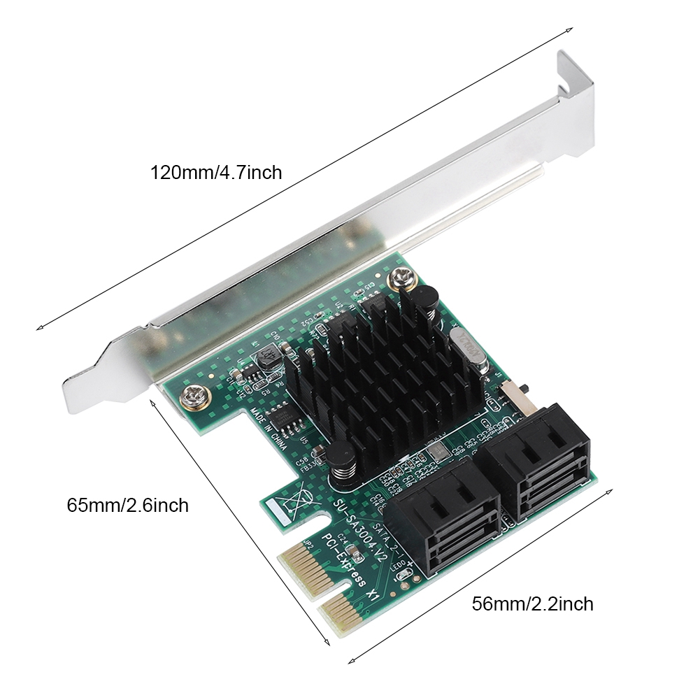 Thẻ mở rộng 4 cổng PCIE sang SATA 3.0