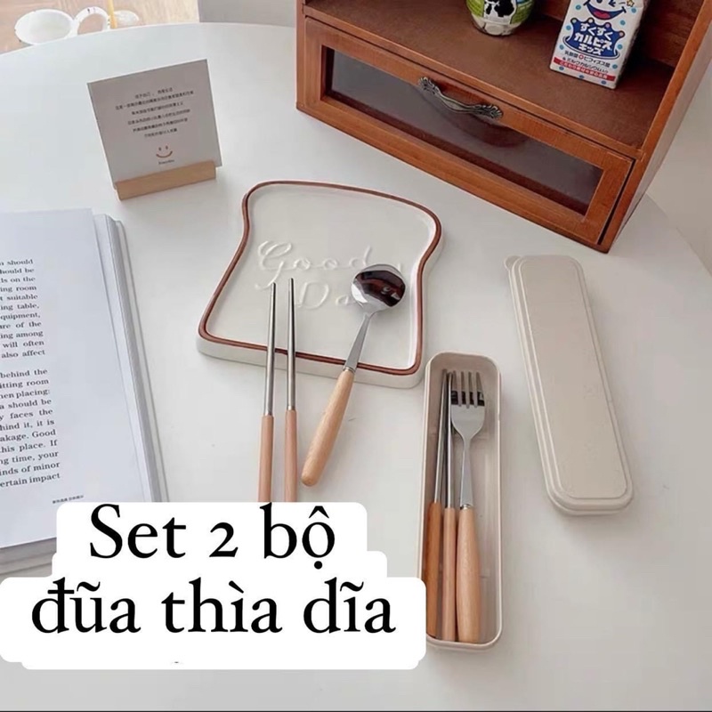 COMBO 2 BỘ THÌA DĨA LÚA MẠCH