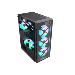 Vỏ case MIK TN10 Kem 3 Fan RGB (nút điều khiển led trên case)