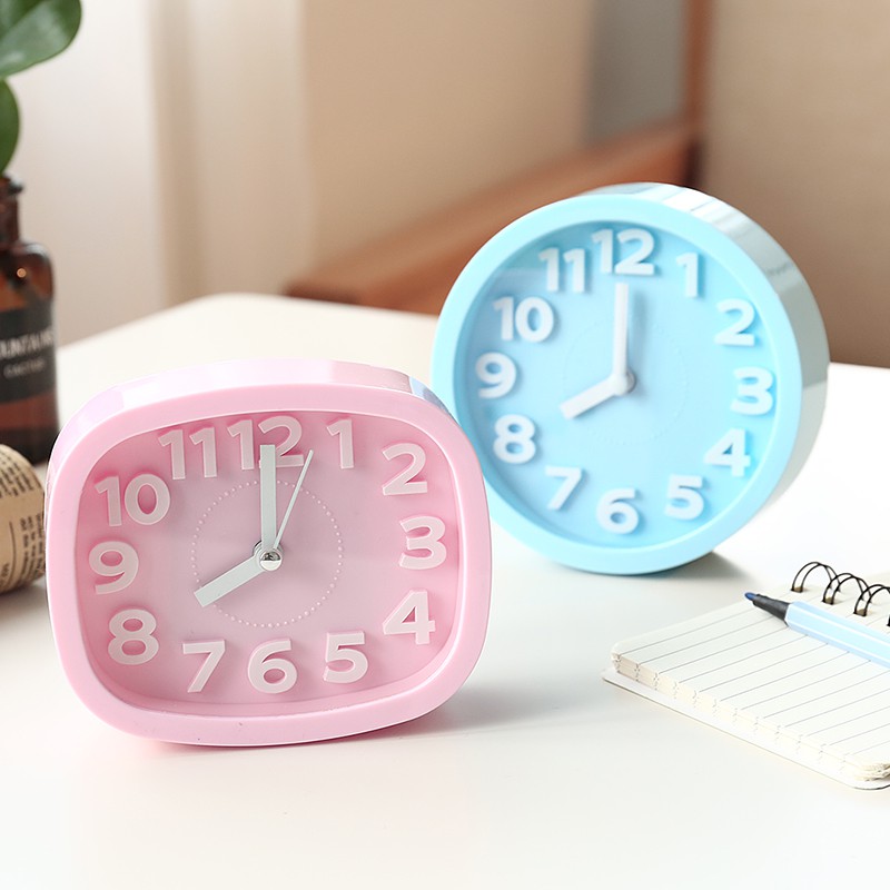 Đồng Hồ Báo Thức Kiểu Hoạt Hình Xinh Xắn Phong Cách Hàn Quốc