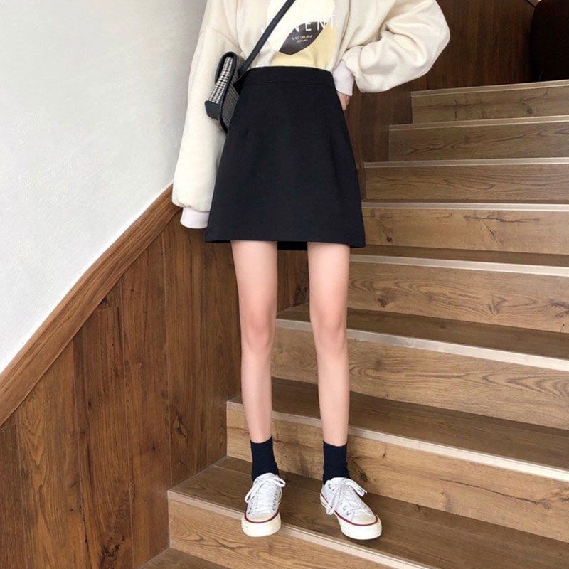 [In stock] black dress / half-length / high-waisted skirt / full skirt / full-body skirt / full-length skirt / short skirt / mini skirt