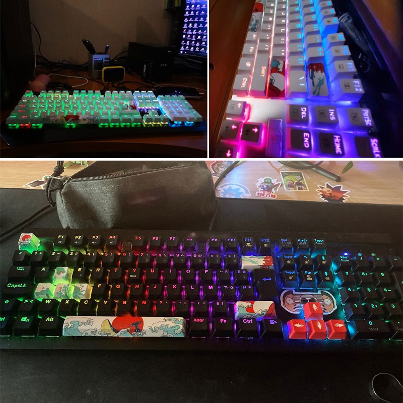 Phụ Kiện Trang Trí Bàn Phím Hình Hoa Anh Đào Xinh Xắn