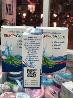Muối súc miệng họng BBM plus cát linh