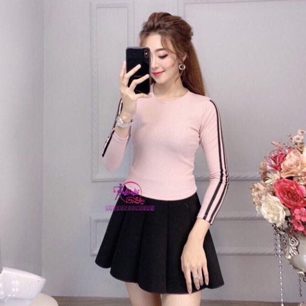 ....... ÁO THUN BODY TAY DÀI PHỐI SỌC