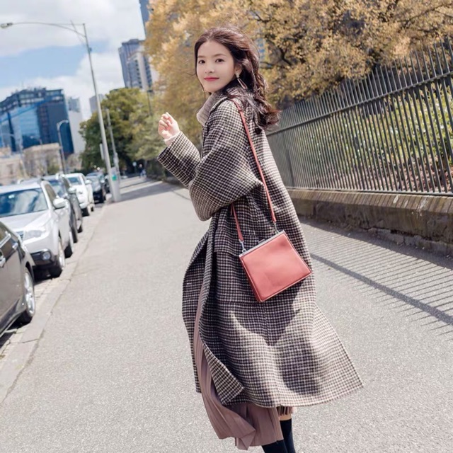 Áo khoác choàng dạ dáng dài ulzzang cực kỳ dày dặn, ấm Hot