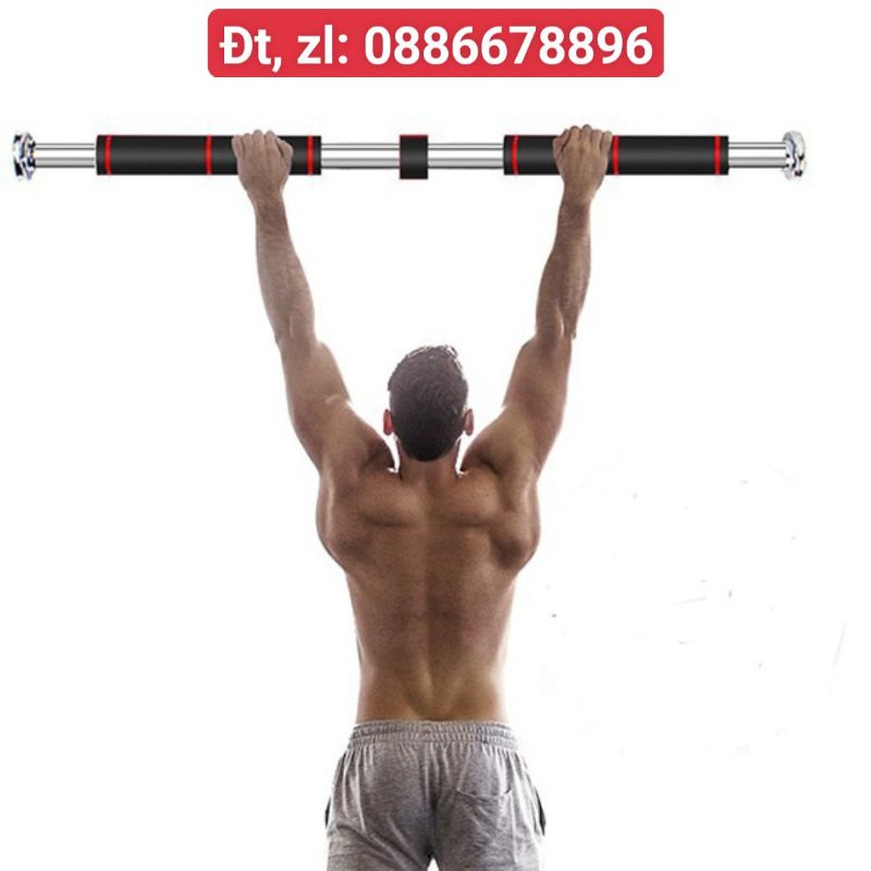 thanh xà đơn treo tường gắn cửa 8sport nhiều cỡ từ 62-150cm tùy chỉnh phù hợp tập gym tại nhà tăng cơ bắp