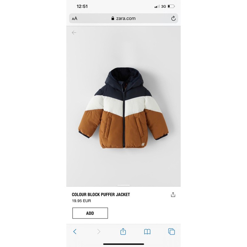 áo khoác Zara lót nỉ cho bé