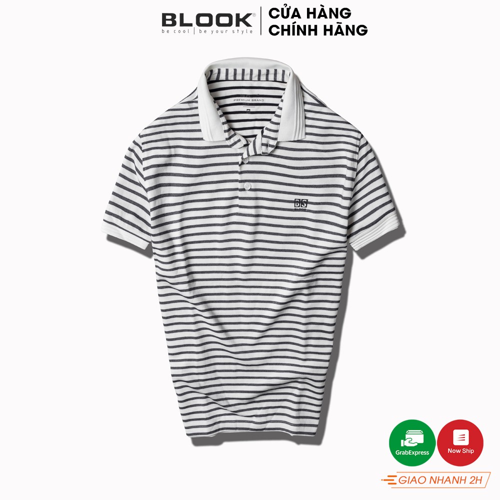 Áo polo nam slimfit BLOOK Vải thun cotton thêu logo đơn giản 33086  (HÌNH THẬT)