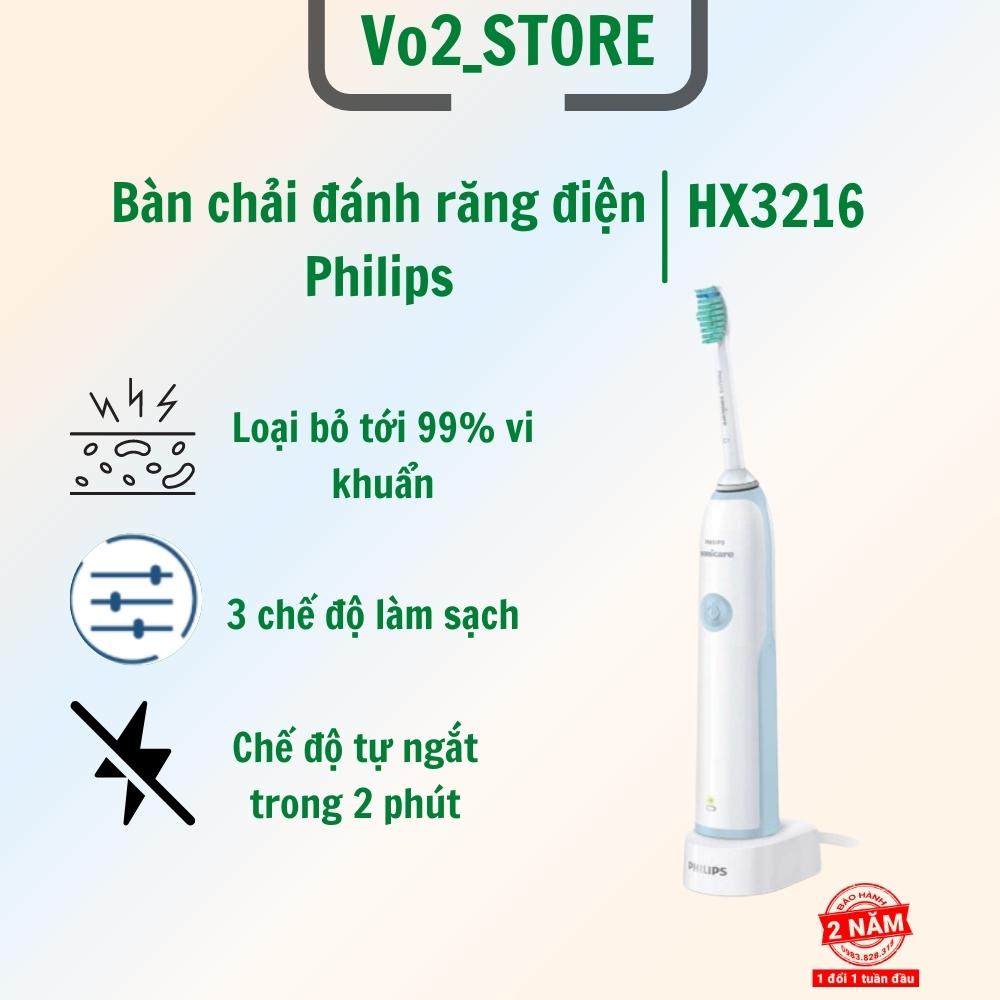 Bàn chải đánh răng điện thương hiệu cao cấp Philips HX3216/01 - BH 24 Tháng - vo2_store