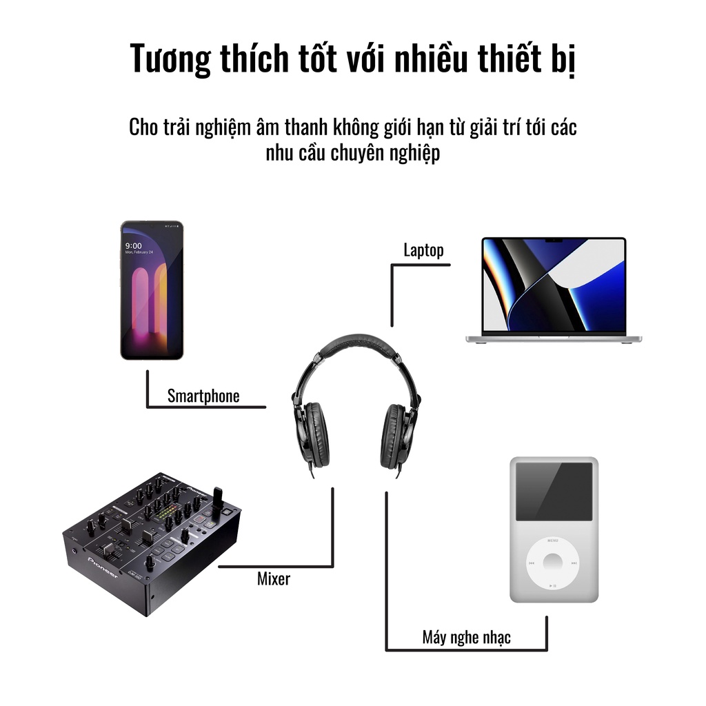 Tai Nghe Chụp Tai Có Dây Takstar HD 2000 Kiểm Âm Nghe Nhạc Livestream Hát Karaoke Chính Hãng Cao Cấp Bảo Hành 1 Năm