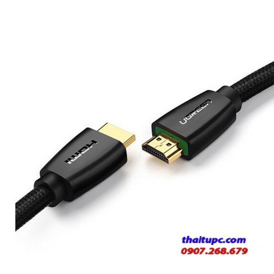Cáp HDMI 2.0 Dài 2M Cao Cấp Ugreen 40410 Hỗ Trợ 3D 4K 60Hz