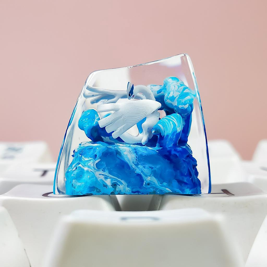 Nút bàn phím Pokemon, nút bàn phím Lugia , Bàn phím nhân vật hoạt hình - Lugia keycap, POKÉMON Artisan Keycap