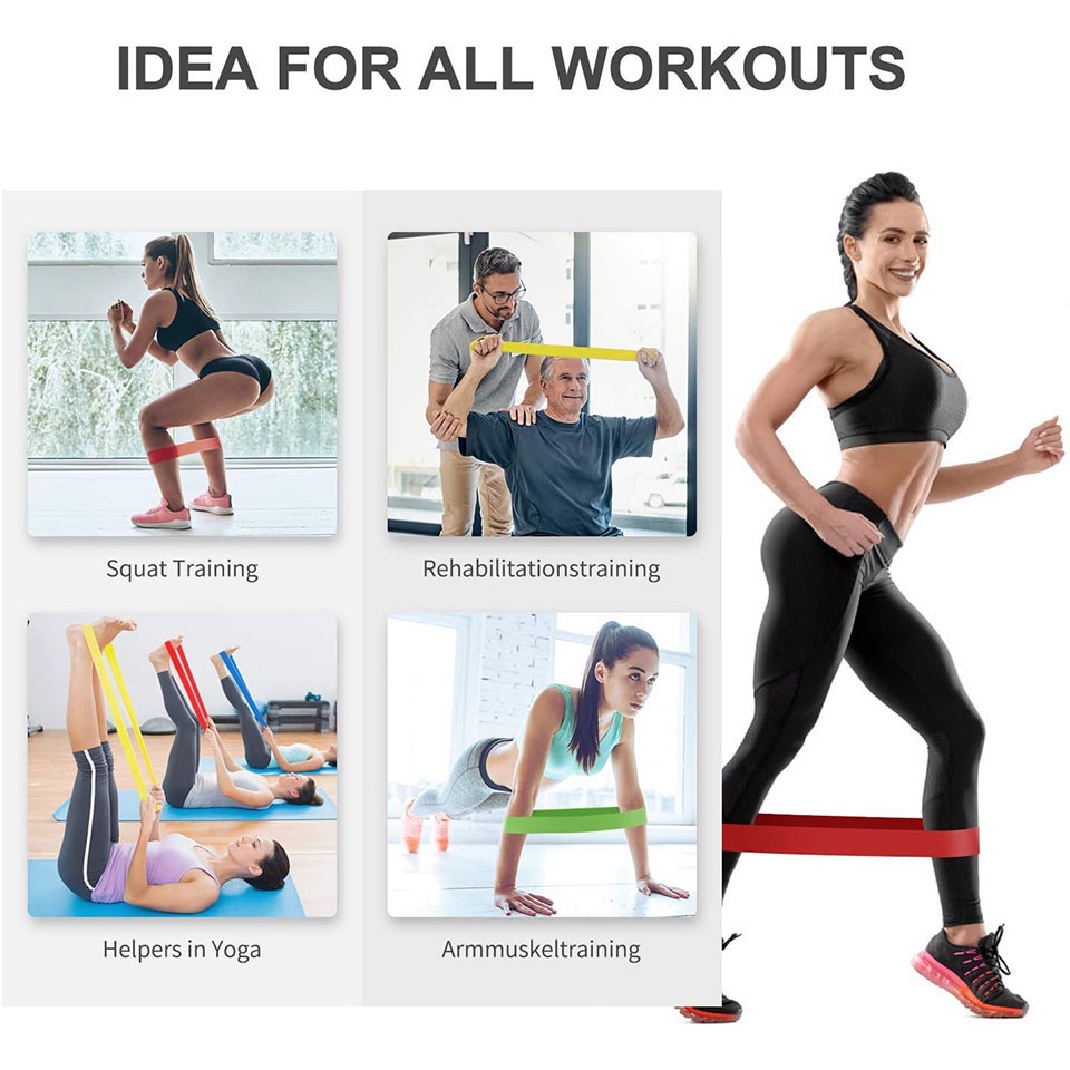 Dây Cao Su Kháng Lực Hỗ Trợ Tập Yoga/Pilates Giảm Cân Tại Nhà