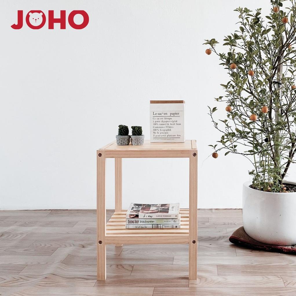 Kệ gỗ vuông Tab đầu giường 35x35 Lắp Ráp Tiện Lợi Gỗ Thông Nhập Khẩu Phong Cách Hàn Quốc