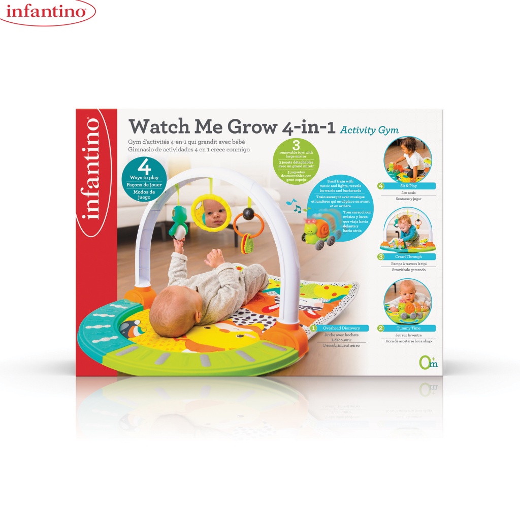 Thảm Chơi Vận Động Watch Me Grow 4Trong1 INFANTINO WATCH ME GROW 4IN1 ACTIVITY GYM Dành Cho Bé Giúp Phát Triển Vận Đông