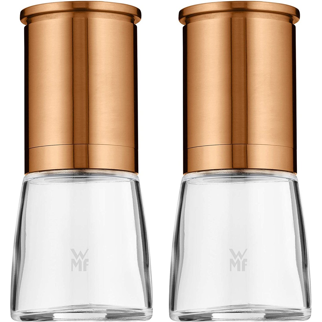 Set 2 lọ xay tiêu muối WMF Mühlenset De Luxe 2tlg Kupfer nắp vàng gold