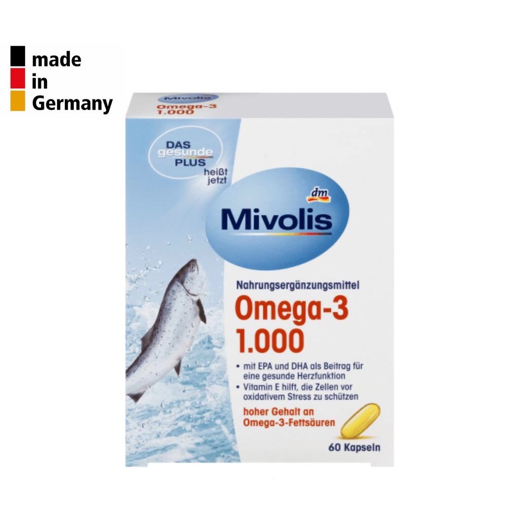 Dầu cá Omega 3 Mivolis - nội địa Đức - 60 viên