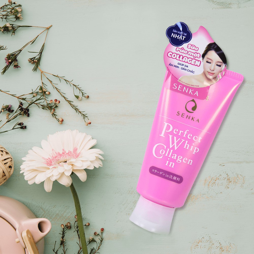 Sữa rửa mặt tạo bọt bổ sung Collagen Senka Perfect Whip Collagen In 120g | BigBuy360 - bigbuy360.vn