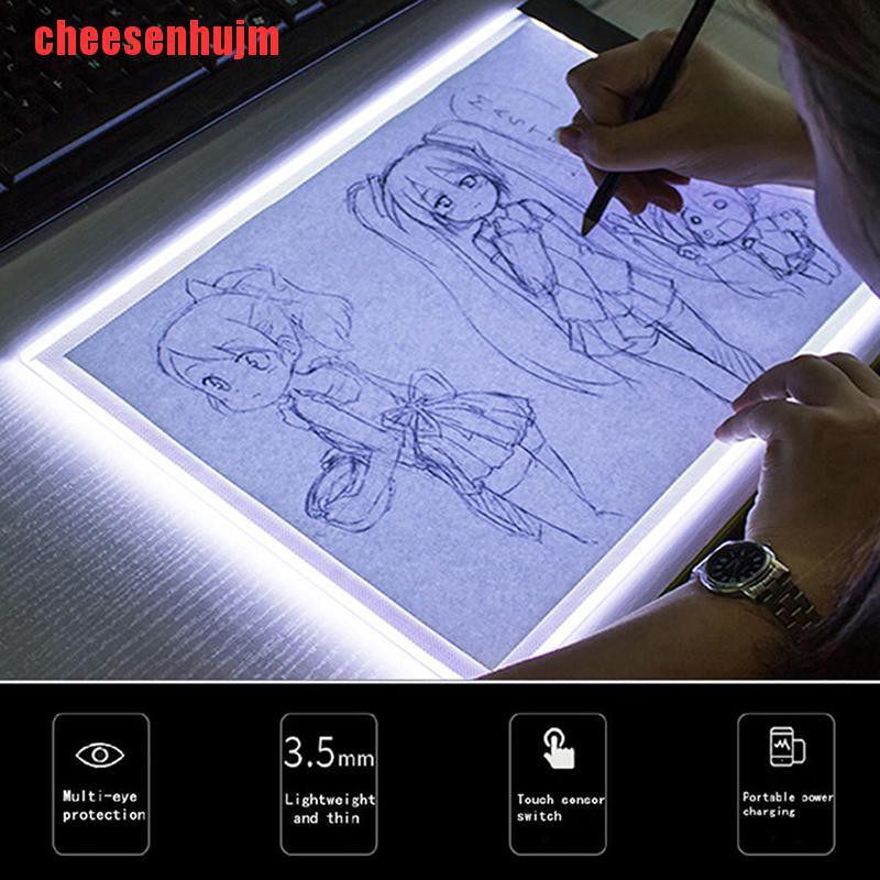 Bảng Vẽ Đèn LED Khổ A4 USB Có Thể Điều Chỉnh