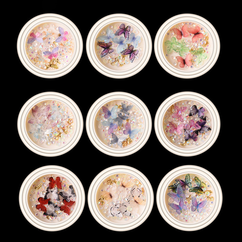 [Hàng mới về] Hộp Phụ Kiện Trang Trí Móng Tay Nghệ Thuật Cho Nữ